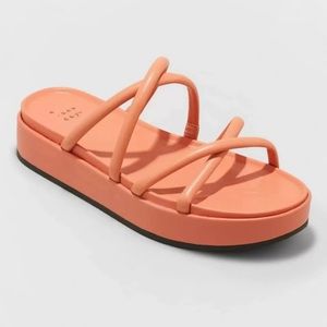 NWT A New Day Dory Platform Heels  Apricot Orange